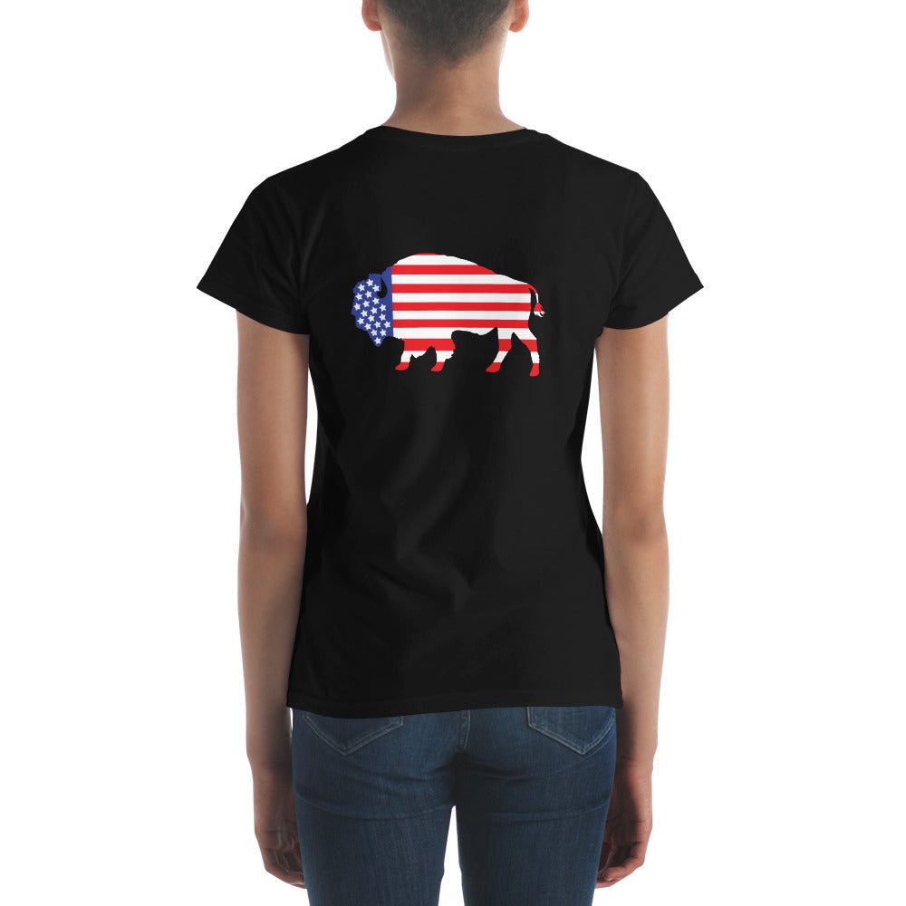 Red, White, & Blue Buffalo T-Shirt for Women
